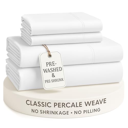 LANE LINEN King Sheets – Long-Staple 100% Cotton,