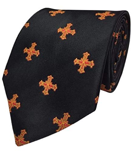 Corbata con cruz roja de Constantino ideal para ceremonias y galas oficiales