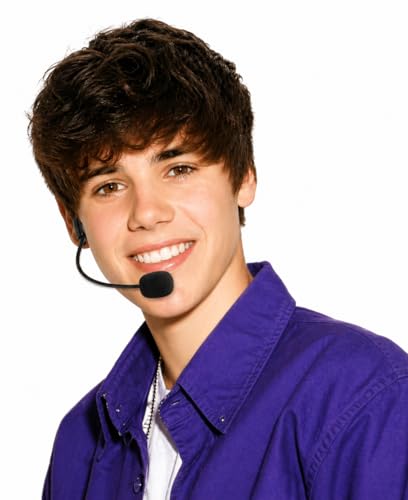 Zadin Fake Microphone Headset Costume Popstar Head Mic Jake From State Farm Bieber Drive Thru Headset Footbal Coach Costume