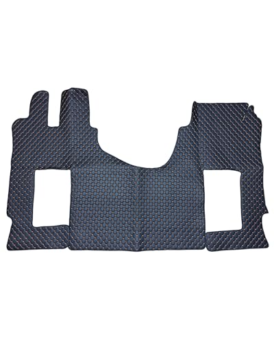 Tapis de sol de camion Mercedes Actros finition premium sur mesure noir orange