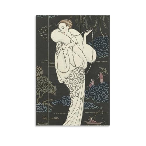 Manteau de Velours George Barbier décoration murale Art Déco sur toile