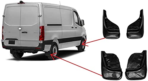 Lot de 4 bavettes de protection contre la saleté arrière Noir avant gauche et droite Ducato jusqu'en 2016 Cover