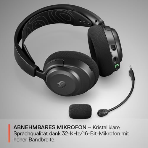 SteelSeries Arctis Nova 3P Wireless - PS5 Headset & PC Gaming Headset – App-Steuerung – 40 Std. Akku – Neodym-Magnet-Treiber – 2… – Ansicht 8