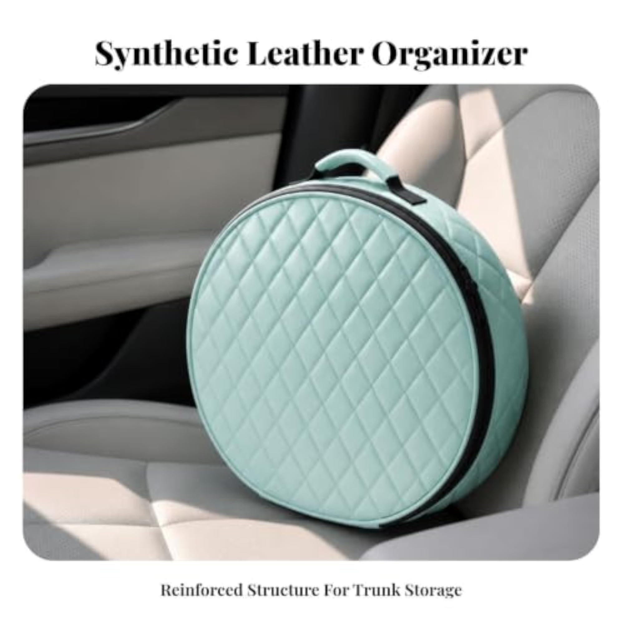 Round EV Charging Cable Storage Bag with Zipper Closure