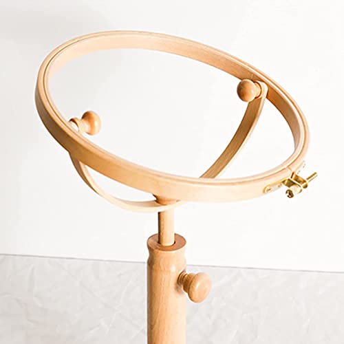 Este Soporte Giratorio Ajustable para aro de Bordado, con Marco de Madera, es Ideal para proyectos de Punto de Cruz y Bordado.