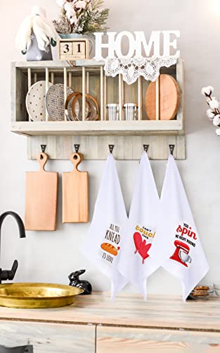 Microfiber Dish Towels Funny Kitchen Towel Set Of 4 - Best Housewarming Gifts For New Home Kitchen, Tea Towels For Kitchen Funny, Mom Kitchen Gifts, Baking Themed Dish Towels With Sayings #TOP3