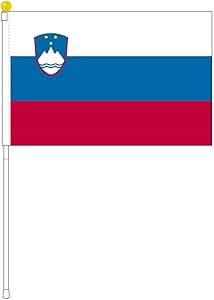 TOSPA スロベニア 国旗 ポータブルフラッグ 旗サイズ25×37.5cm テトロン製 日本製 世界の国旗シリーズ