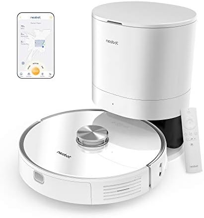 Neabot Robot Vacuum with Self-Emptying Dustbin Included, 2700Pa Strong Suction, Laser Navigation, Smart Mapping with No-Go Zones, Deeper Carpet Cleaning Neabot Robot Vacuum with Self-Emptying Dustbin Included, 2700Pa Strong Suction, Laser Navigation, Smart Mapping with No-Go Zones, Deeper Carpet Cleaning