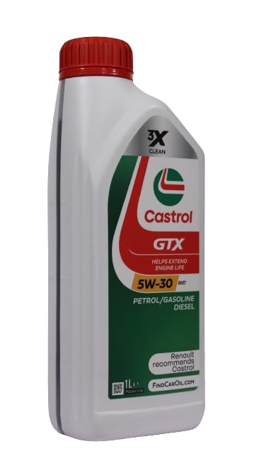 LUBRIALPHA - Olio Motore 5W30 Benzina Diesel | Castrol GTX RN17 | Protezione Avanzata Morchie | Viscosità 5W30 | Adatto per Motori con Specifiche ACEA C3 | Confezione 6x1L