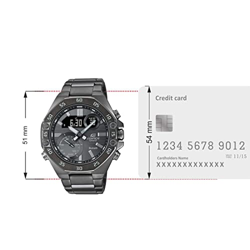 Casio Edifice Bluetooth Connect Analog-Digital Grey Dial Men ECB-10DC-1BDF (ED525) - Image 6