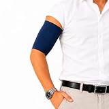 Glico Line Fascia Diabete Plus per Sensori Glicemici e Microinfusori, Protezione Braccio in Microfibra, Discreta e Confortevole, Made in Italy, Blu, M