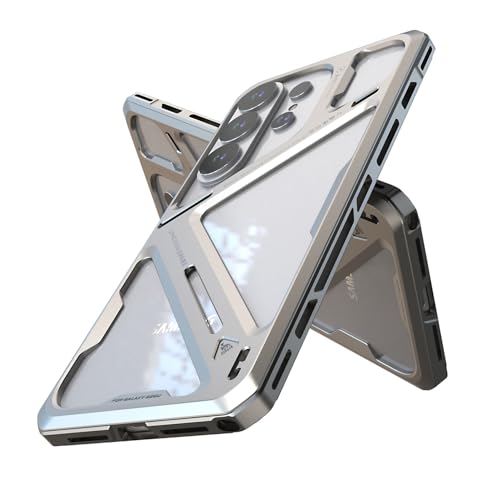 Luphie Galaxy S26 Ultra �p �P�[�X ��ʋ����K���X�t�B���� �J���������Y�J�o�[ �㕔�o���p�[���b�N �A���~ ���^�� �ϏՌ� �M�����N�V�[ S26�E���g�� �J�o�[ (�V���o�[, Galaxy S26 Ultra)