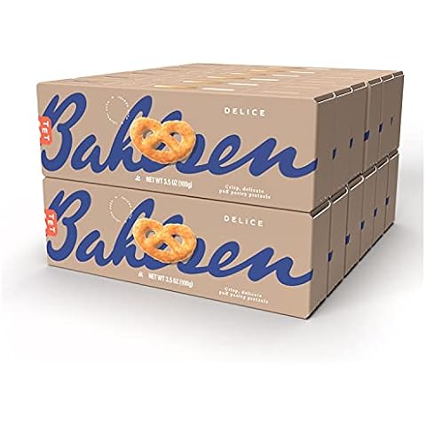 Bahlsen Delice Cookies (12 boxes) - Sweet & delicate, buttery puff pastry twists with light crispy layers - 3.5 oz boxes Cover