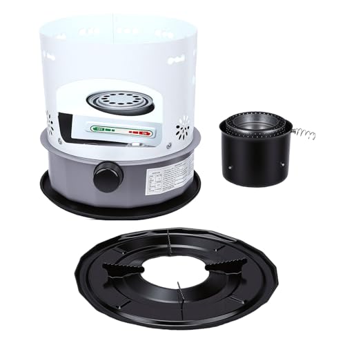 Brrnoo Calentador de Queroseno Estufa Portátil Calentador de Queroseno Estufa de Cocina de con Perilla Ajustable Aleación de Aluminio para Acampar Cocina Al Aire Libre Uso de