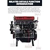 ENGINEDIY TECH L4 Engine Model That Runs, DM111 3D Metal Turbocharged Inline-Four Car Engine Mechanical Engineering DIY Assembly L4 Engine Model Kit, Physics Set for Adults (364+PCS)