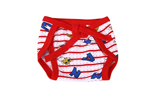 Image of Mom's Darling Cotton Nappies for new born baby 0-6 months (Pack of 12) | Cotton baby langot | Soft, washable & reusable cloth diaper for new born baby| New born baby products /essentials | Multicolor.