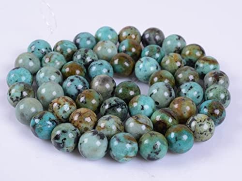 Perles turquoise africaine 8mm LKBEADS 8MM057 pierre naturelle ronde pour loisirs créatifs