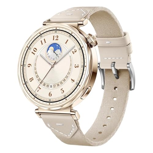 Bracelet Huawei Watch GT4 GT5 41mm beige en cuir nylon pour le quotidien