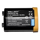 WELLSKY EN-EL18d EN-EL18c EN-EL18b EN-EL18a EN-EL18 [ パナソニックセル ] 互換バッテリー 3500mAh [ 純正品と同じよう使用可能 純正充電器で充電可能 残量表示可能 ] ニコン D4 / BL-5 / BL-6 / MB-D12 / MB-D18 / D4s / D5 / D6 / Z9