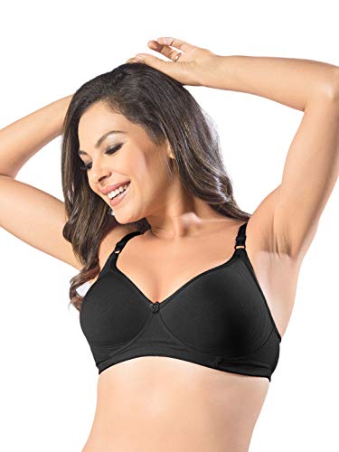 Image of SONARI Womens Non Padded Cotton T Shirt Bra | Wire Free, Medium Coverage, Comfortable and Lightweight | Adjustable Straps, Hook and Eye Closure for Everyday Wear - D-12