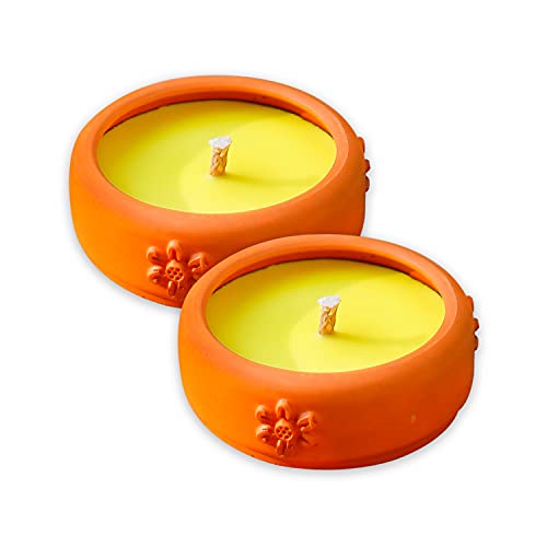 GRAZIANI Citronella Terracotta Fiore 2 Candles...