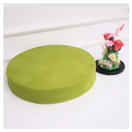 bandezid Cojín redondo para sofá, cojín redondo para suelo, cojín elevador para sillón, para interiores y exteriores, cojines redondos de 5 cm de grosor, multicolor, verde. 100 x 5 cm