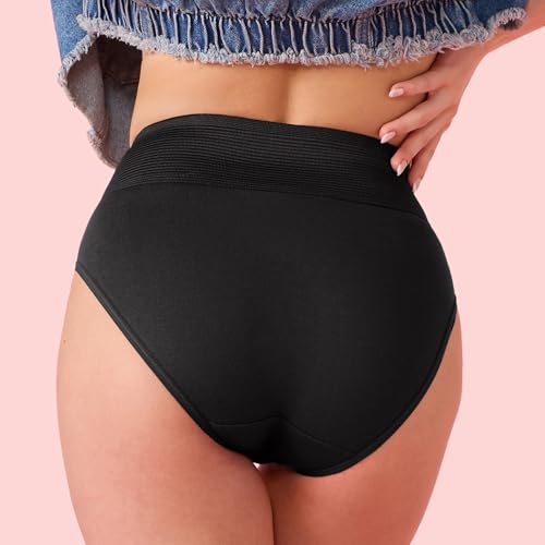 Image of Enamor Cotton Classic, All Day Comfort, High Waist Brief - Breathable, Antimicrobial with Stain Release, Outer Brushed Wide Elastic, Full Coverage - CW01