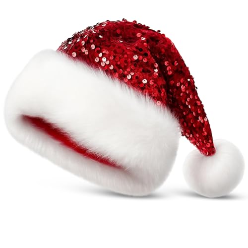 CJAPGJW Weihnachtsmütze Erwachsene, Größe 32cm×45cm, Festliche...