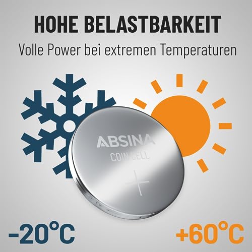ABSINA 100er Pack Alkaline Knopfzellen Sortiment - Knopfzelle Set gemischt – Ansicht 5