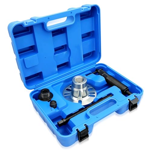 Wvoillty 12T Hydraulischer Radnaben Abzieher Profi-Set Universell für 4/5-Loch Felgen (96-125mm) Antriebswellen Ausdrücker mit manueller Hydraulikpumpe