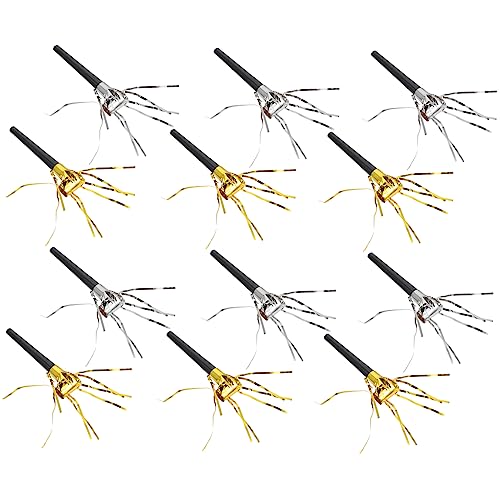 JUMPLAWN Silbatos Para Fiesta Flecos Multicolor, 40 Piezas, Tamaño Pequeño, Material Seguro y Liviano, Para Niños y Adultos, Adecuado Para Cumpleaños, Halloween y Eventos Festivos