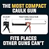 SILIGUN™ Gen-3 Compact Caulking Gun - No Drip Caulk Gun - Patented Design - Lightweight ABS Frame - Works with All 10 oz Tubes
