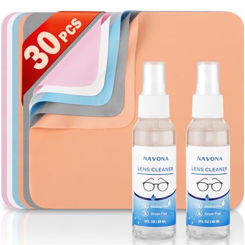 Navona 30 Pack Microfiber Glasses Cleaning Cloths