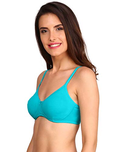 Image of Jockey 1722 Women's Wirefree Non Padded Super Combed Cotton Elastane Stretch Medium Coverage Everyday Bra with Concealed Shaper Panel and Adjustable Straps