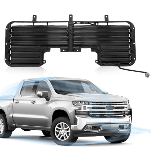 CarPartsDepot Front Active Grille Shutter w/Motor Compatible With 2017-2019 Chevrolet Silverado 1500 & 2017-2019 GMC Sierra 1500 GM1206119 84363184