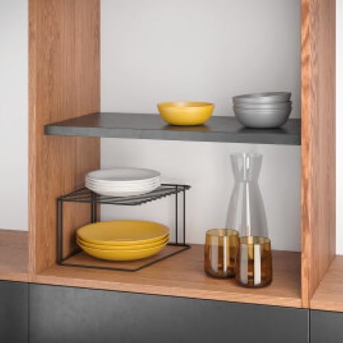 Metaltex Palio Lava Eckschrankeinsatz 2-Etg 25x25x19cm TouchTherm ,Schwarz,3 PIANI