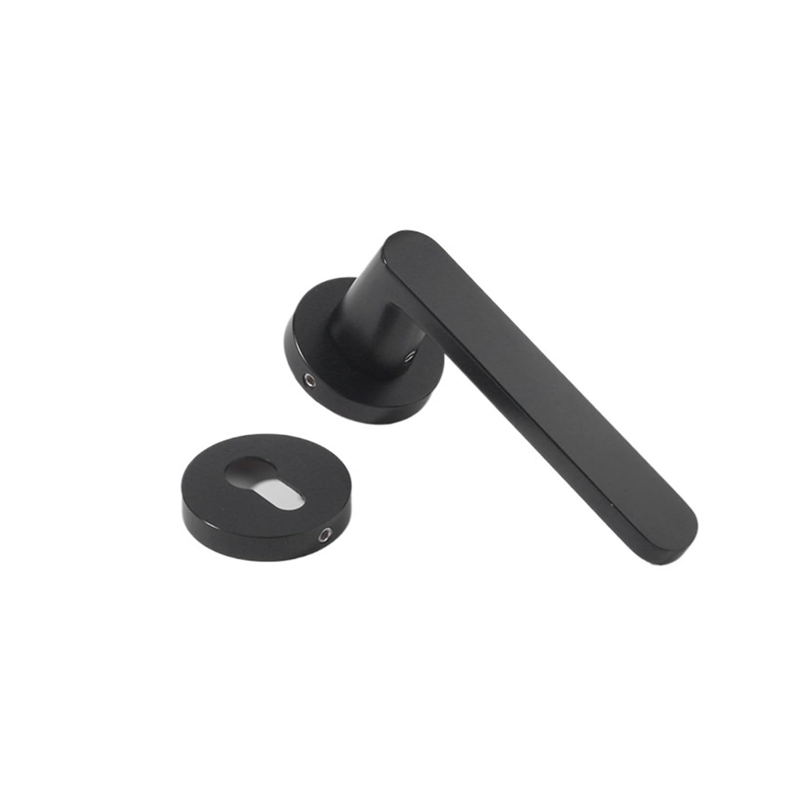NYRXRYTCA Zinc Alloy Indoor Silent Door Handle Door Lock Bedroom Wooden Door Home Room Door Split Lock(D31 S953 black silent)
