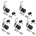 1Pack Toolbox Lock with Keys 7/8 Inch Black Cabinet Locks Keyed Alike Tubular Cam Lock Hook Cam with Zinc Alloy