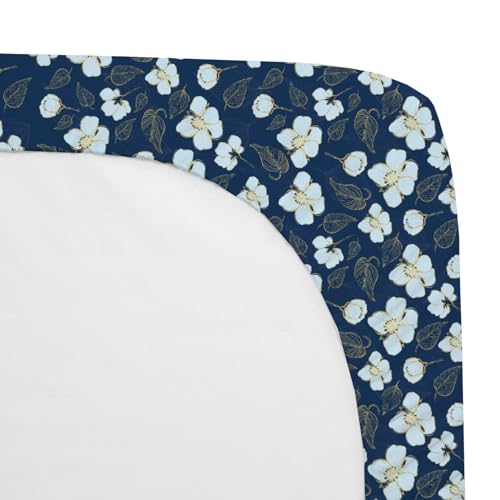 Image of Fitted Cot Crib Sheet | Bed Sheets for Newborn Baby Crib Mattress | Deep Pocket All Round Elastic Fitted Crib Sheet for Baby| Size 132 cm x 71 cm | Crib Sheets - 28 inchx52 inch | Tulip-Rose