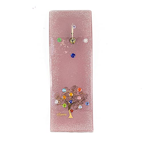 Sospiri Venezia Wall Clock Murano Glass Silent Mechanism Decorated with Murrines and Gold Leaf Gift Handmade Made in Italy (10x30) - Image 2