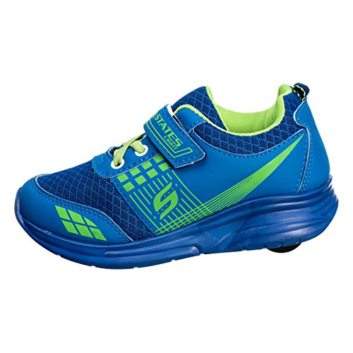 Tênis Infantil Masculino De Rodinha - AS210 Cor:Azul Royal com Fixador;Tamanho:28