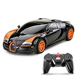 BEZGAR Bugatti Toy Car - Officially Licensed Bugatti Grand Sport Vitesse Remote Control Car,1:24 Scale Sport Racing Toy Car Model Vehicle for Kids, Adults, Girls and Boys (47000 Black)