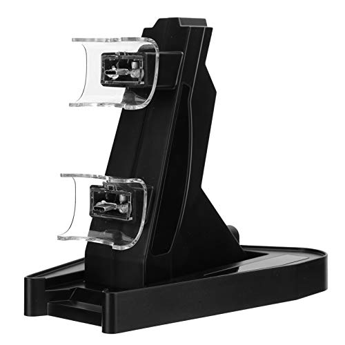 Gamepad Double Dock Charger, integrierter Schutzchip Zweisitzer Gamepad Charging Stand Zubehör für PS5 Controller Cover