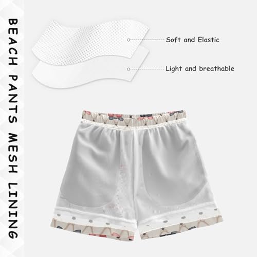 Pigsaly Boys Swim Trunks Checked Bows Ribbons Black Red Boys Board Shorts Swimsuit Swimwear Summer Bathing Suit S4