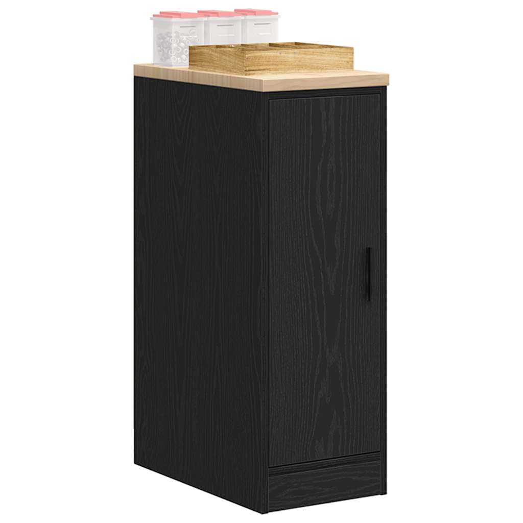 vidaXL Garagen-Aufbewahrungsschrank Schwarz Massivholz Kiefer, Schrank, Werkzeugschrank, Lagerschrank, Garagenschrank, Aufbewahrungsschrank