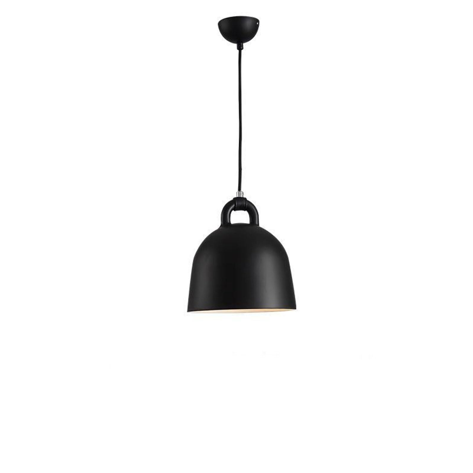 KXEcoLife Simple Creative Industrial Chandelier,Bell Resin Pendant Light,E27 Base Single Head Hanging Light,Indoor Adjustable Height Ceiling Light Fixture(Dark 55cm)
