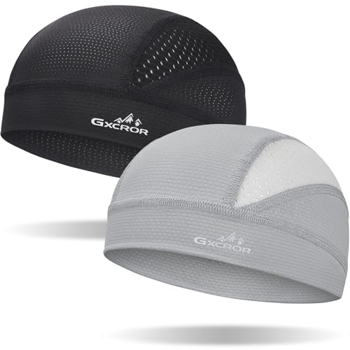 Image of GXCROR Cooling Skull Cap for Men Women Sweat-Wicking Breathable Mesh Liner for Helmets, Summer Cycling Motorcycle