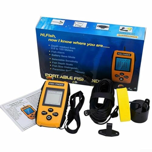 DAZZLEEX Fish Detector, Sonar Technology Fish Finder For Boat Real-time Fish Location Visual Assistance For Fishing Enthusiasts For Lake Sea Fishing