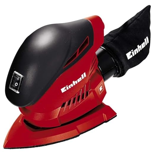 Einhell Multilijadora - TH-OS 1016. 100 W, 24.000 1/min de velocidad de oscilación, agarre suave, bolsa de filtro, extracción de polvo, incluye 1 pieza de papel de lija