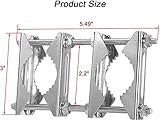 VANROUG 3SET Double Antenna Mast Clamp V Jaw Block, for Mast to Mast Mounting (Mast Extension) Mast Mounting Kit to Balcony Railing - Image 2